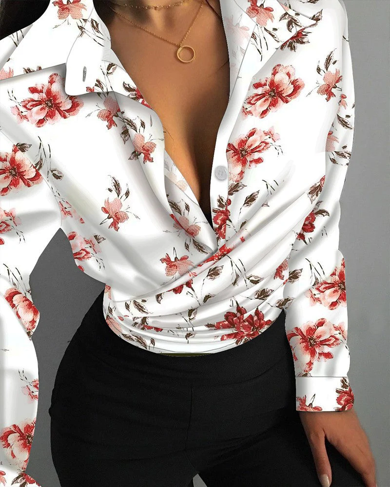 Ottilie - Bedruckte Bluse für Damen - Image 2