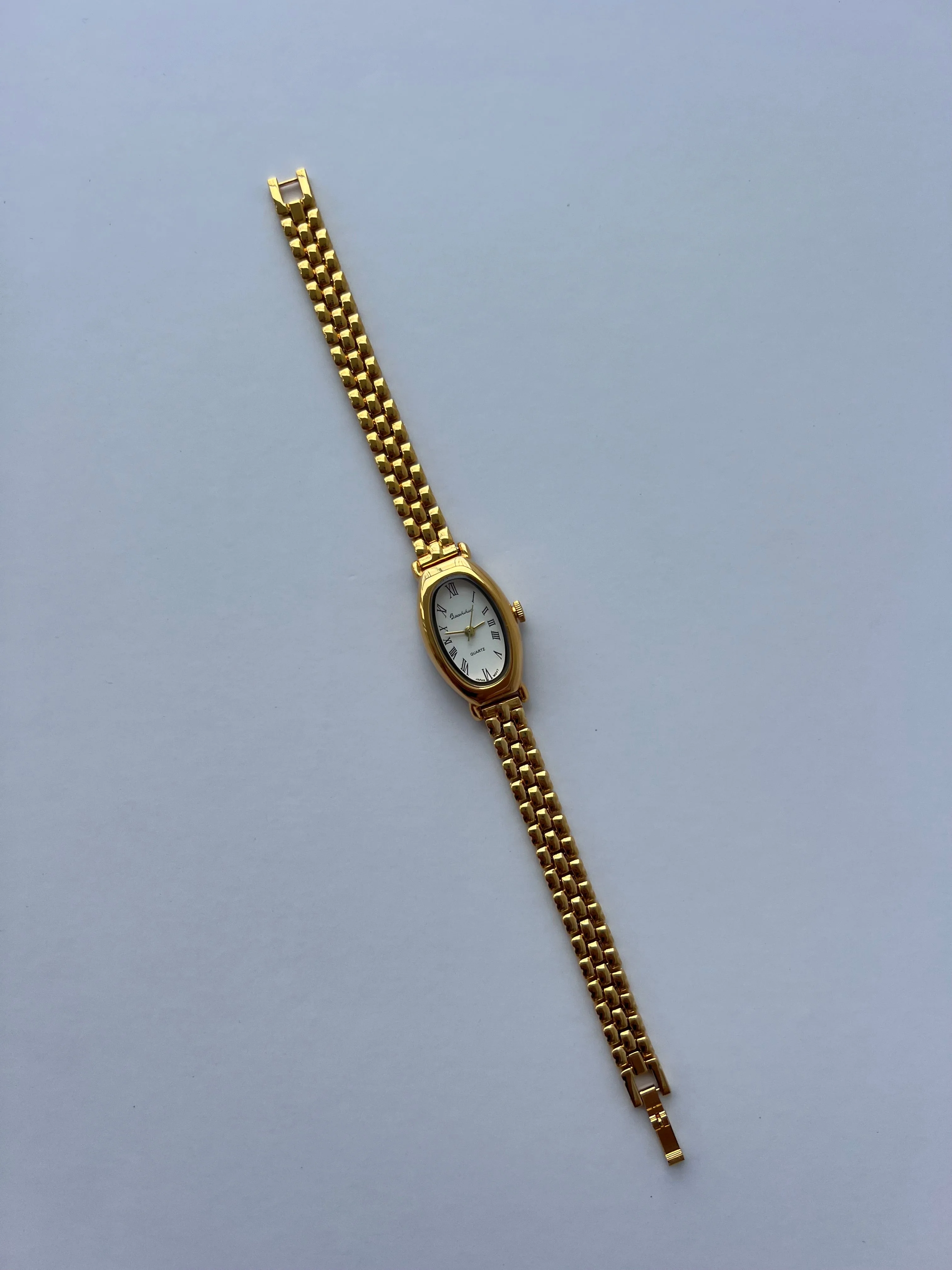 Ovale Goldene Vintage Damen Armbanduhr - Image 2