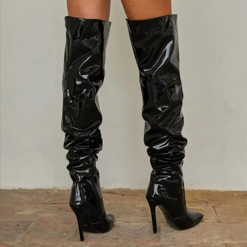 Overknee-Stiefel für Damen | Stilettoabsatz mit Spitze Zehenpartie - Image 3