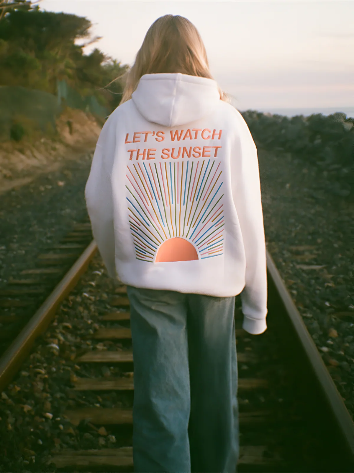 Oversize Damen-Hoodie mit Sunset-Print „Let’s Watch the Sunset“ | Zendoo.de - Image 2