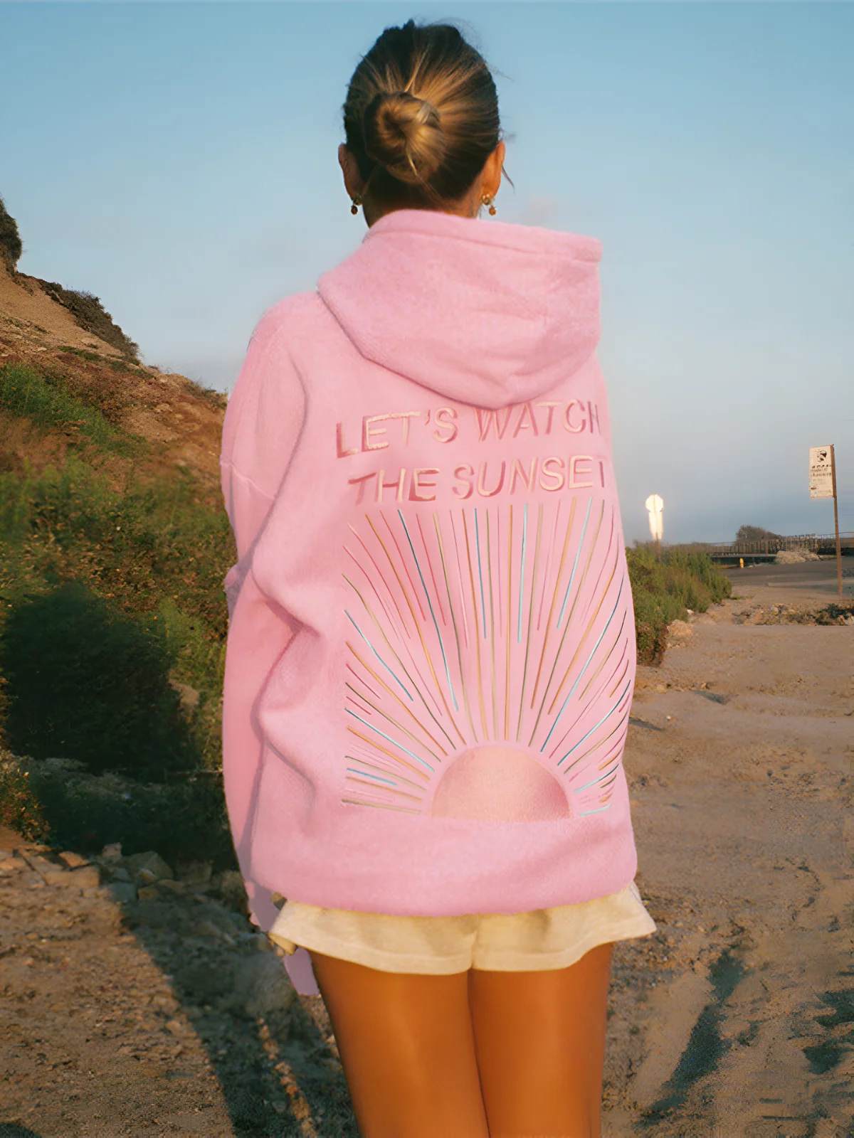 Oversize Damen-Hoodie mit Sunset-Print „Let’s Watch the Sunset“ | Zendoo.de - Image 3