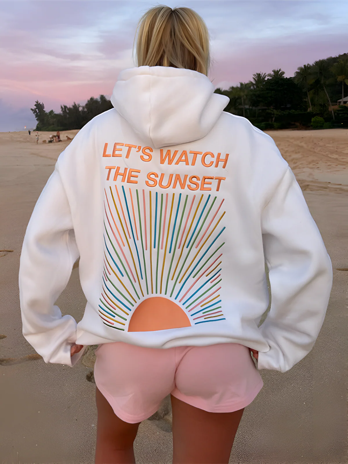 Oversize Damen-Hoodie mit Sunset-Print „Let’s Watch the Sunset“ | Zendoo.de - Image 4