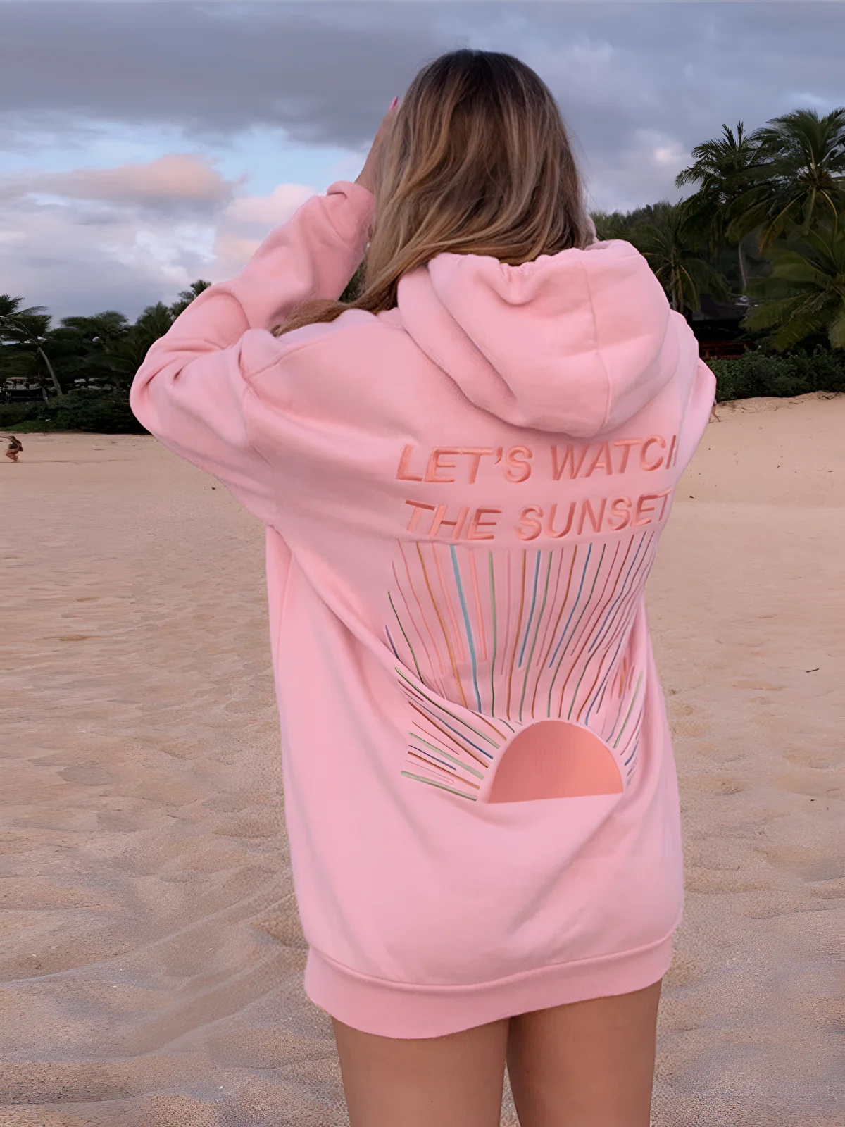 Oversize Damen-Hoodie mit Sunset-Print „Let’s Watch the Sunset“ | Zendoo.de - Image 5