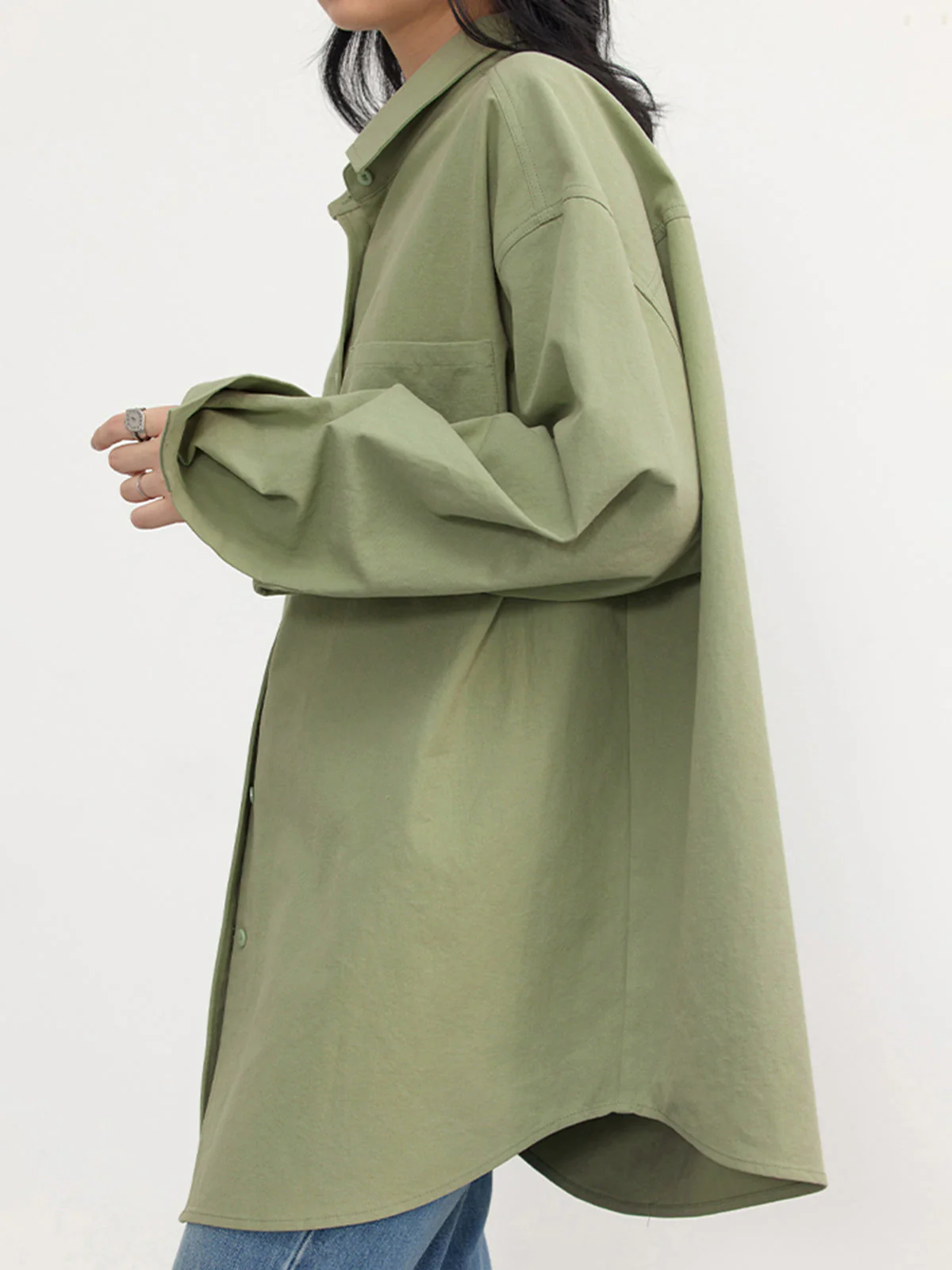 Oversized Damen Bluse in Altrosa – Locker, Elegant & Vielseitig - Image 2