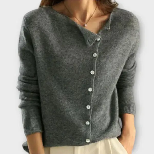 Paige – Weicher Cardigan mit asymmetrischer Knopfleiste - Image 4
