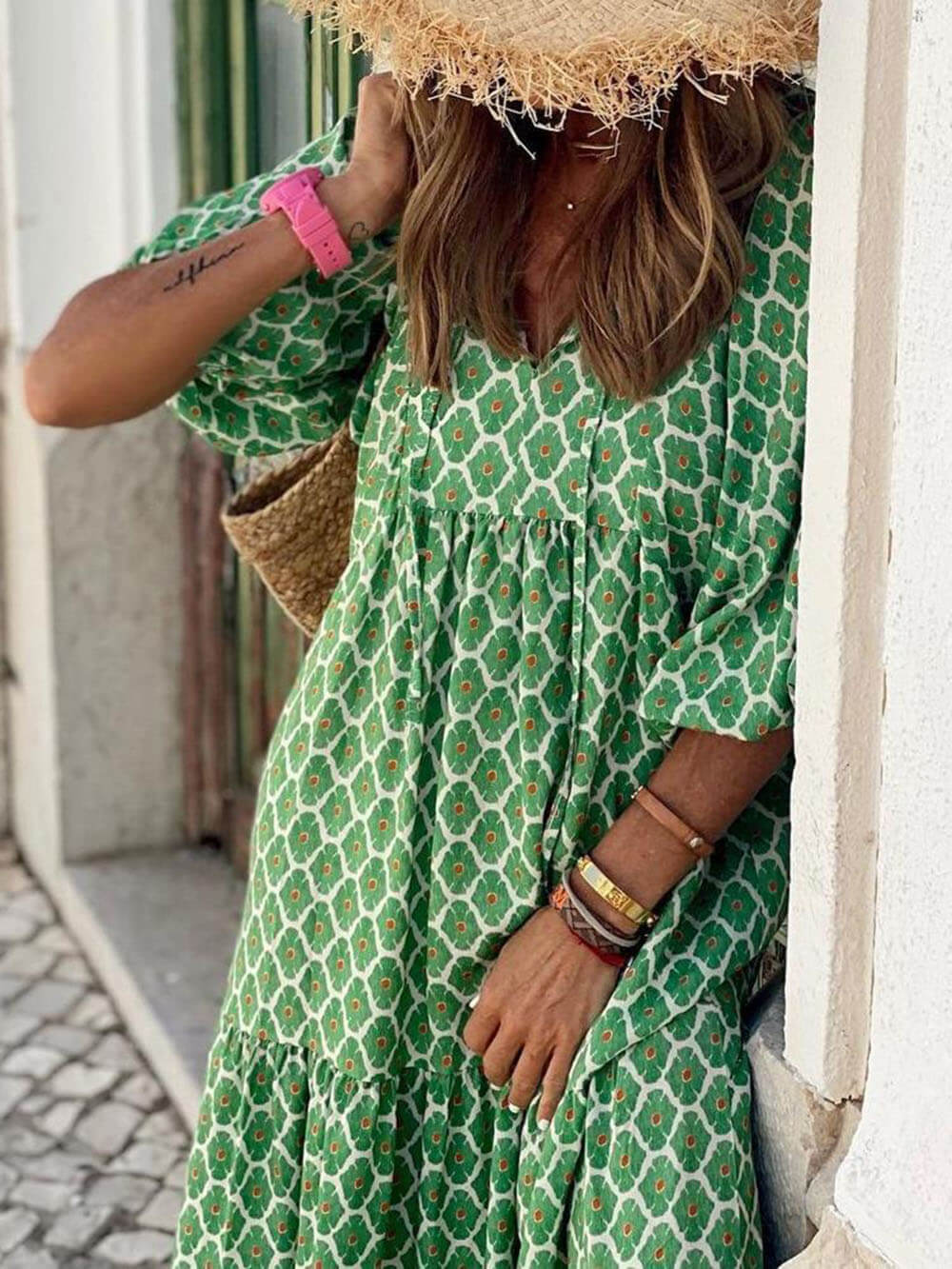Paisley | Bohemian Breeze V-Neck Maxi Dress - Image 3