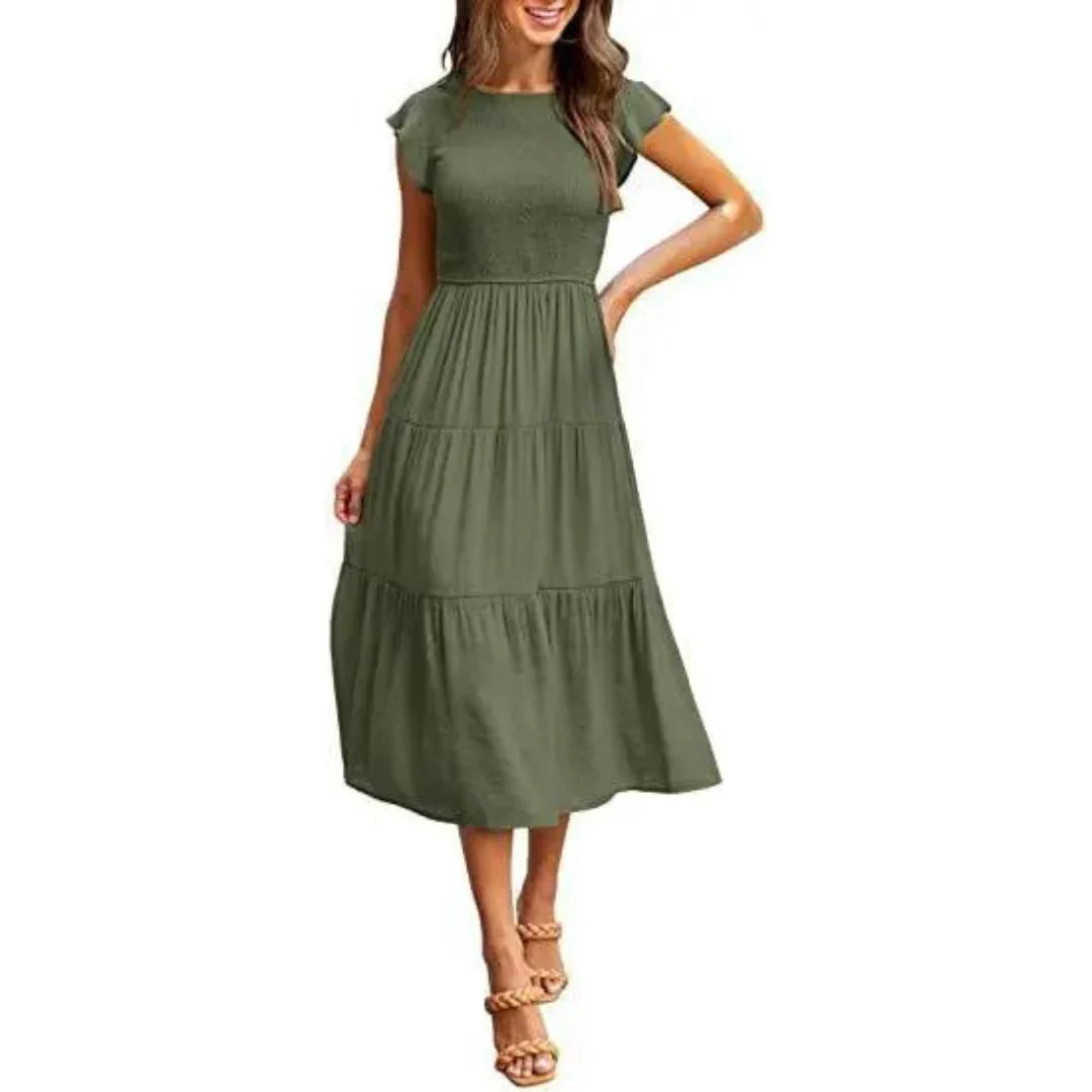Paloma – Elegantes Midikleid aus Baumwolle mit Stufen - Image 3