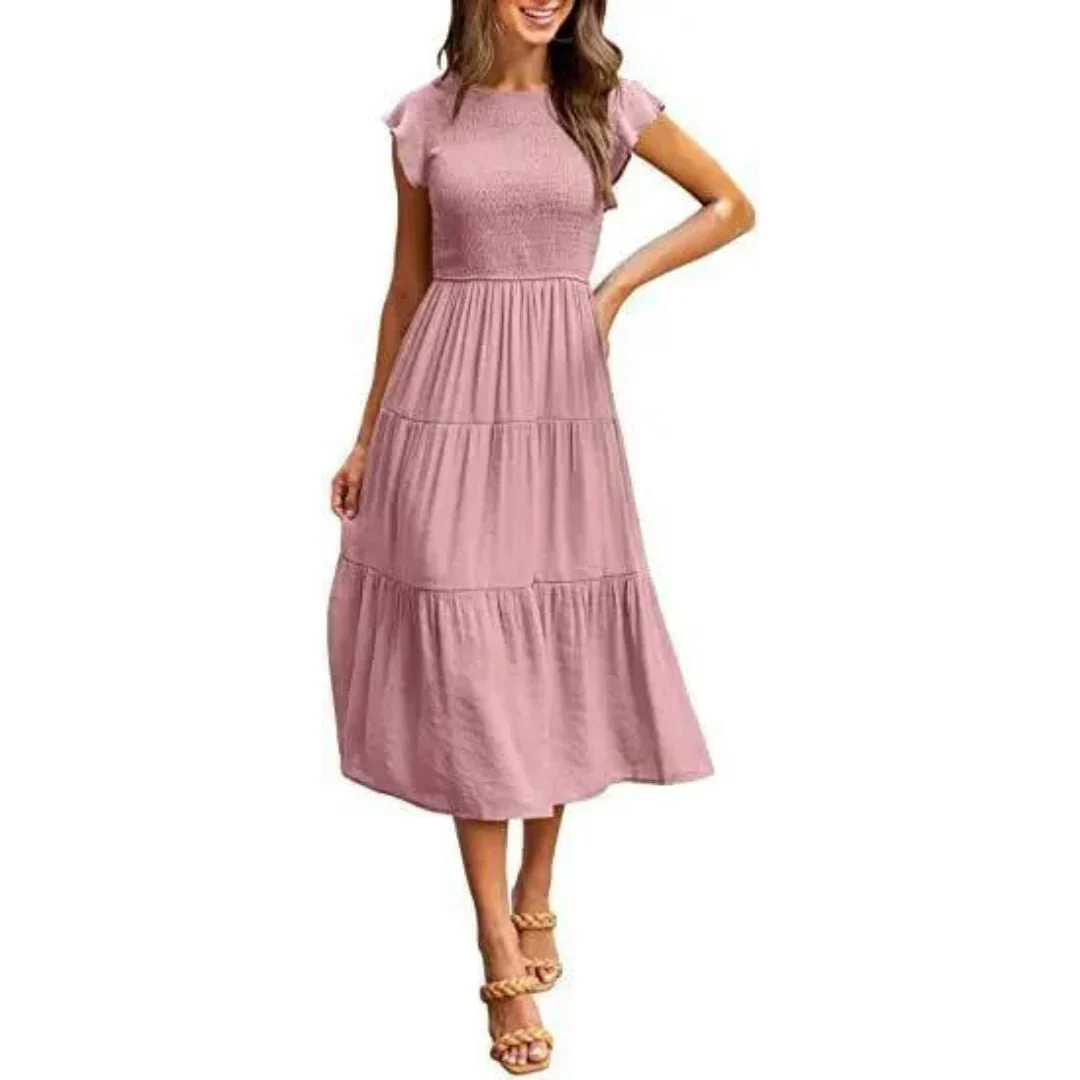 Paloma – Elegantes Midikleid aus Baumwolle mit Stufen - Image 4