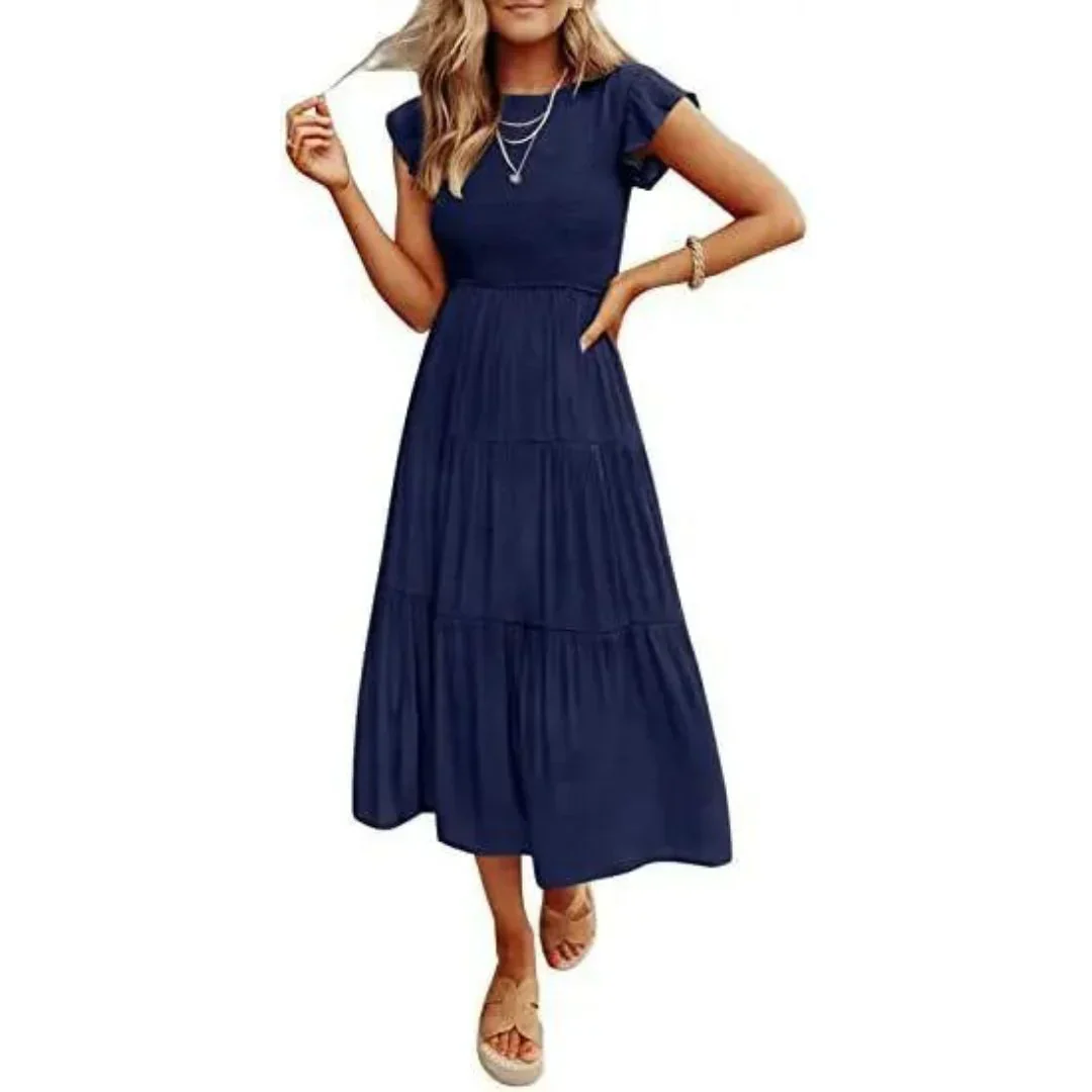 Paloma – Elegantes Midikleid aus Baumwolle mit Stufen - Image 5