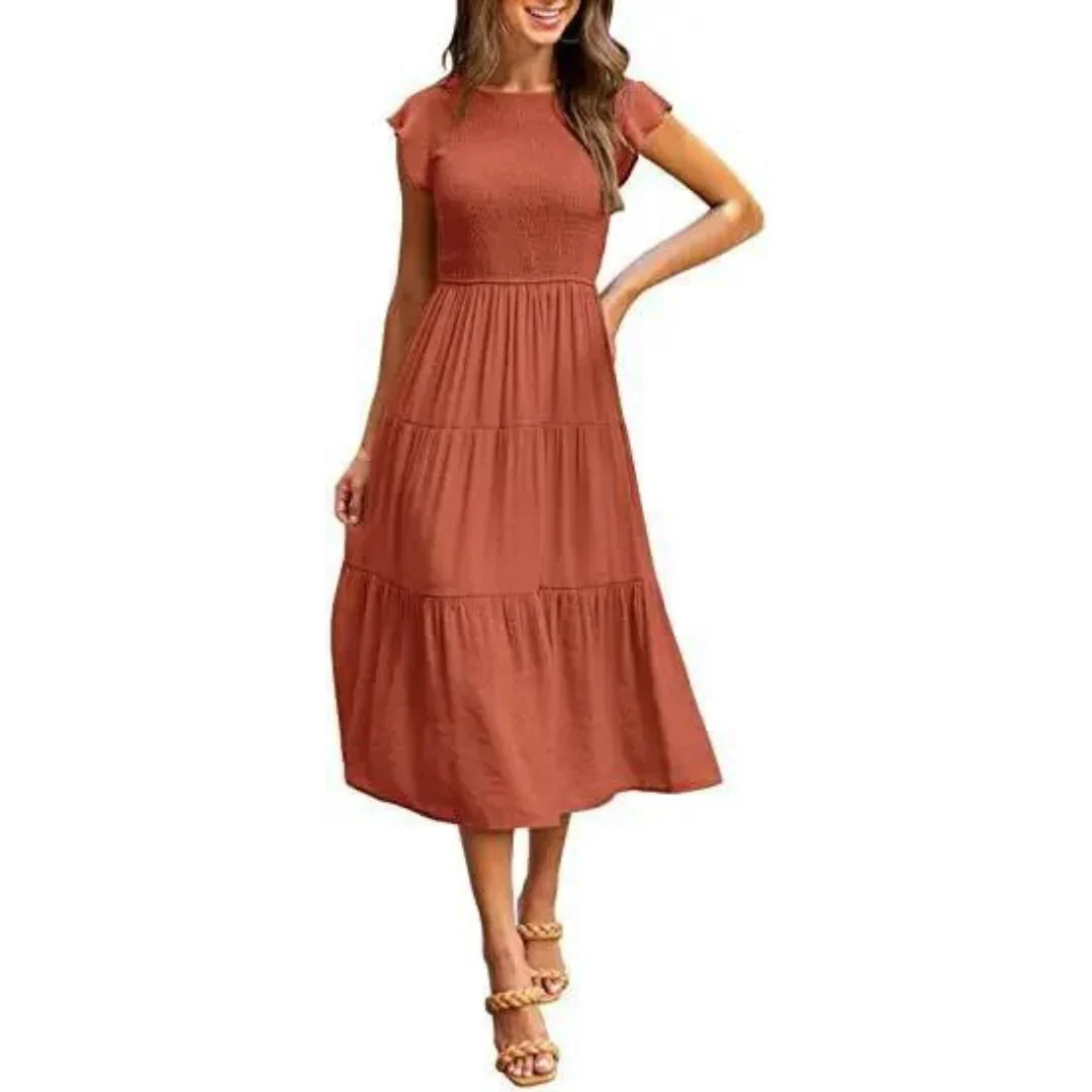 Paloma – Elegantes Midikleid aus Baumwolle mit Stufen - Image 6