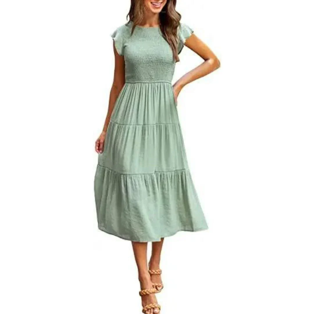 Paloma – Elegantes Midikleid aus Baumwolle mit Stufen - Image 7