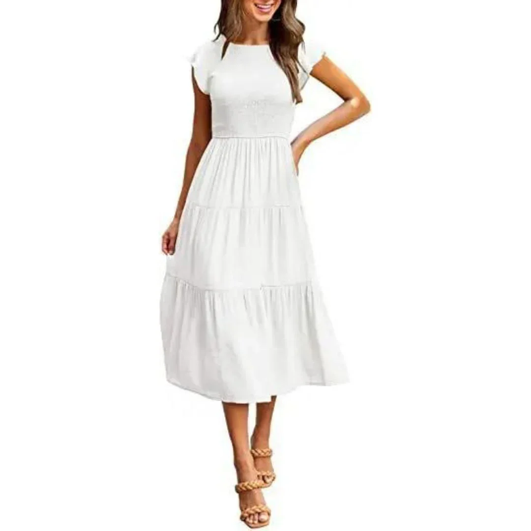 Paloma – Elegantes Midikleid aus Baumwolle mit Stufen - Image 8