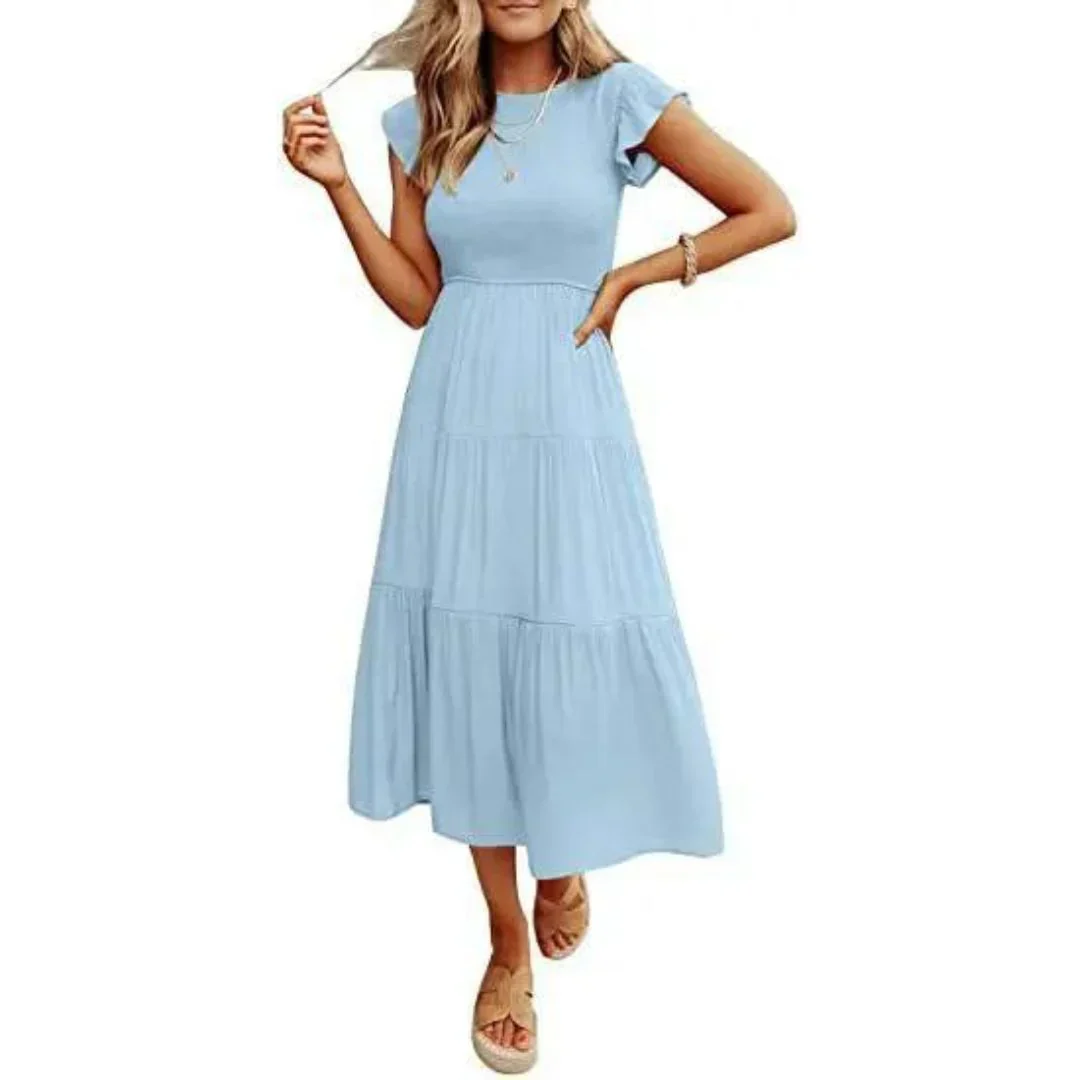 Paloma – Elegantes Midikleid aus Baumwolle mit Stufen - Image 9