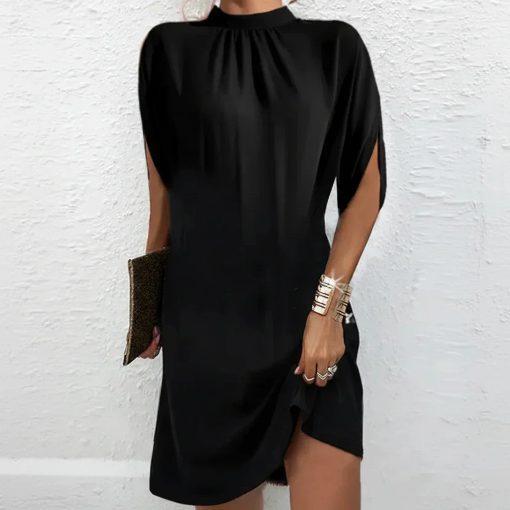 Quirina | Damen Partykleid Fledermausärmel Plissierter Ausschnitt – Party Kleid 2026 - Image 5