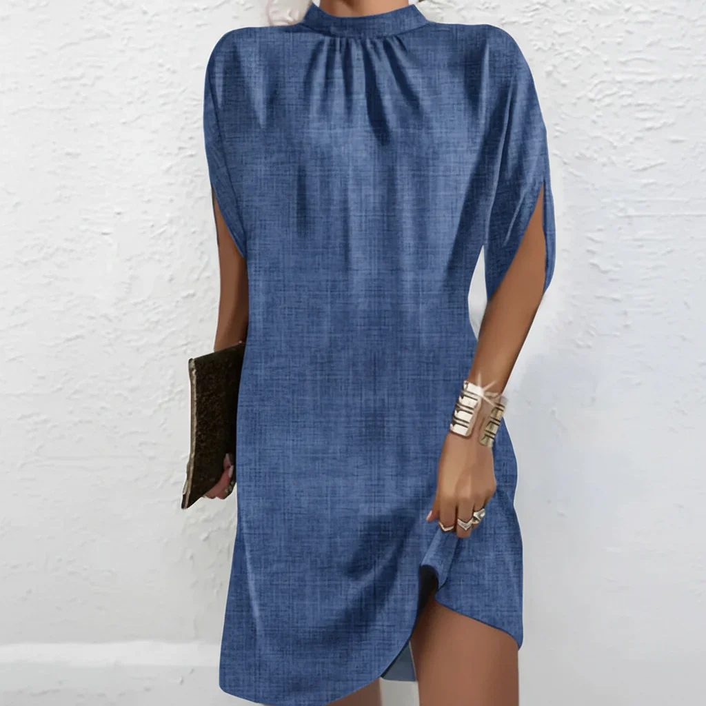 Quirina | Damen Partykleid Fledermausärmel Plissierter Ausschnitt – Party Kleid 2026 - Image 7