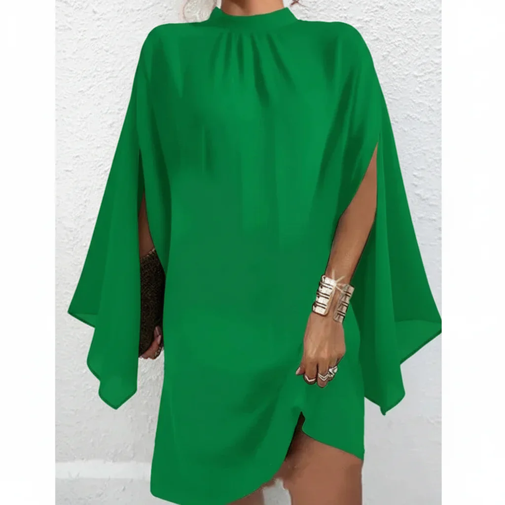 Quirina | Damen Partykleid Fledermausärmel Plissierter Ausschnitt – Party Kleid 2026 - Image 9