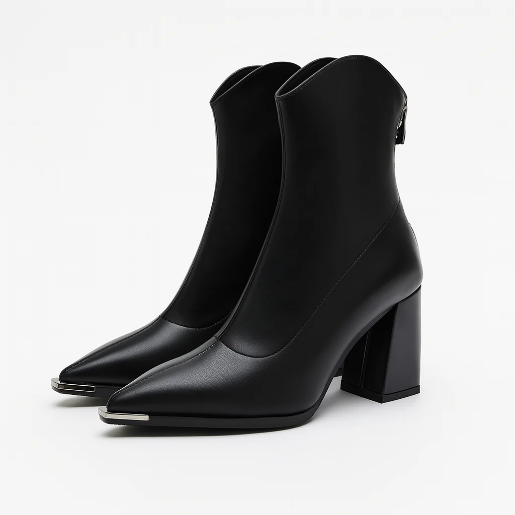 Paula – Elegante spitz zulaufende Damen Stiefeletten mit Absatz - Image 9