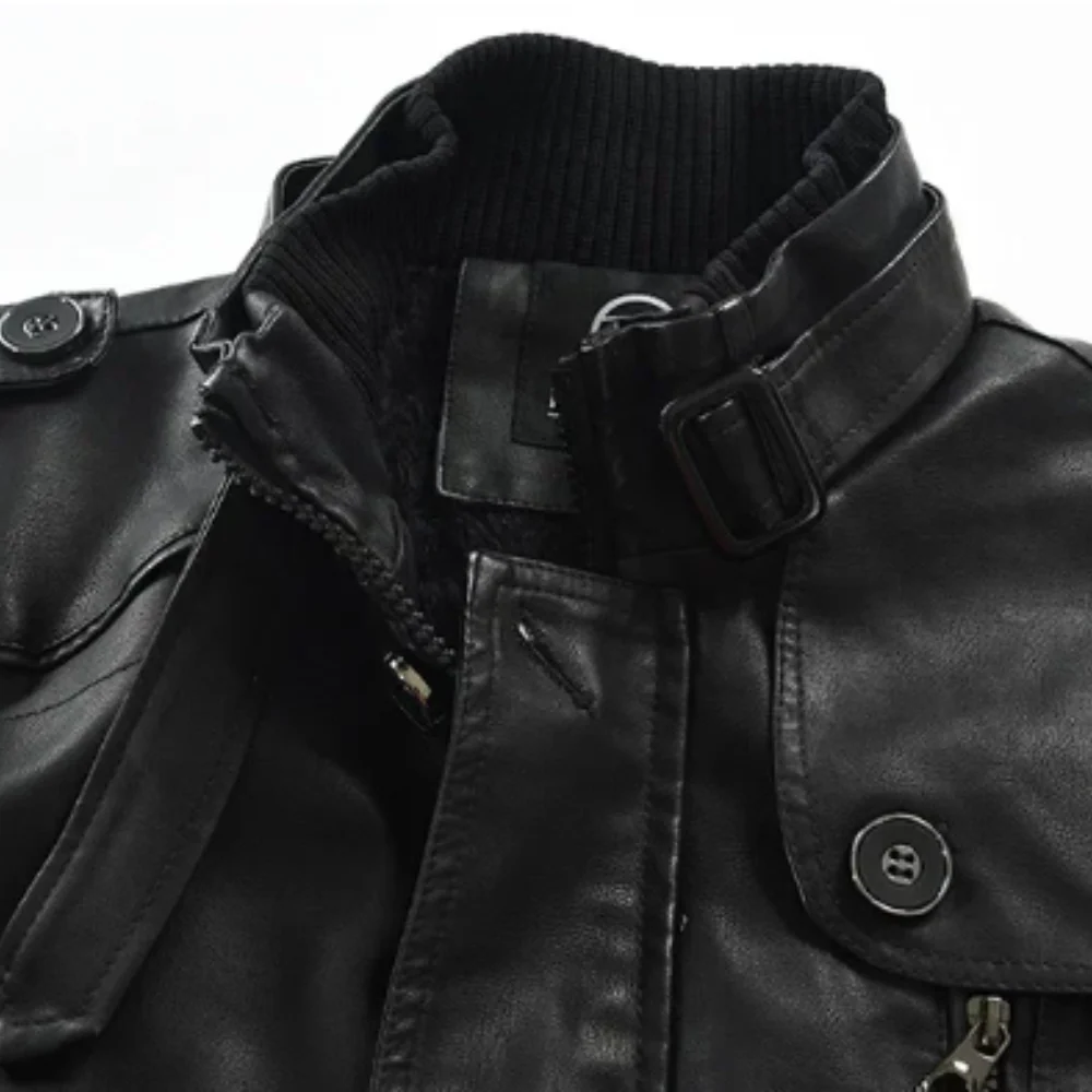 Paulin® | Elegante lange Motorradlederjacke - Image 4