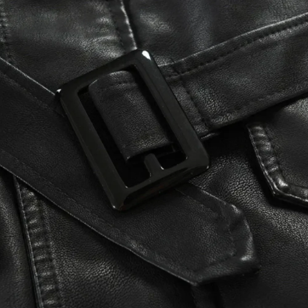 Paulin® | Elegante lange Motorradlederjacke - Image 6