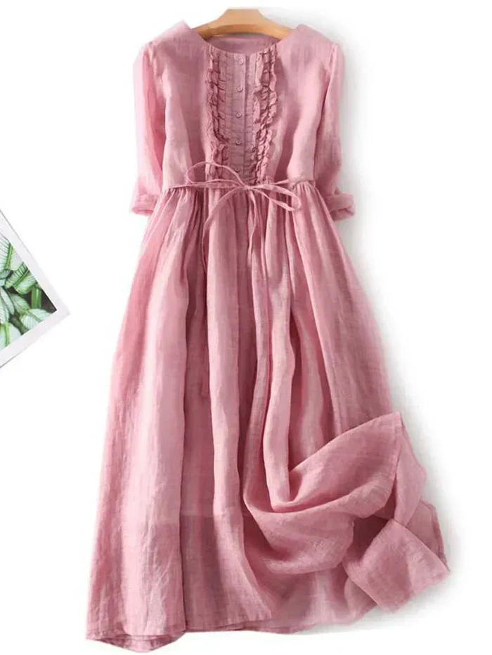 Pauline - Elegantes Leinenkleid - Image 2