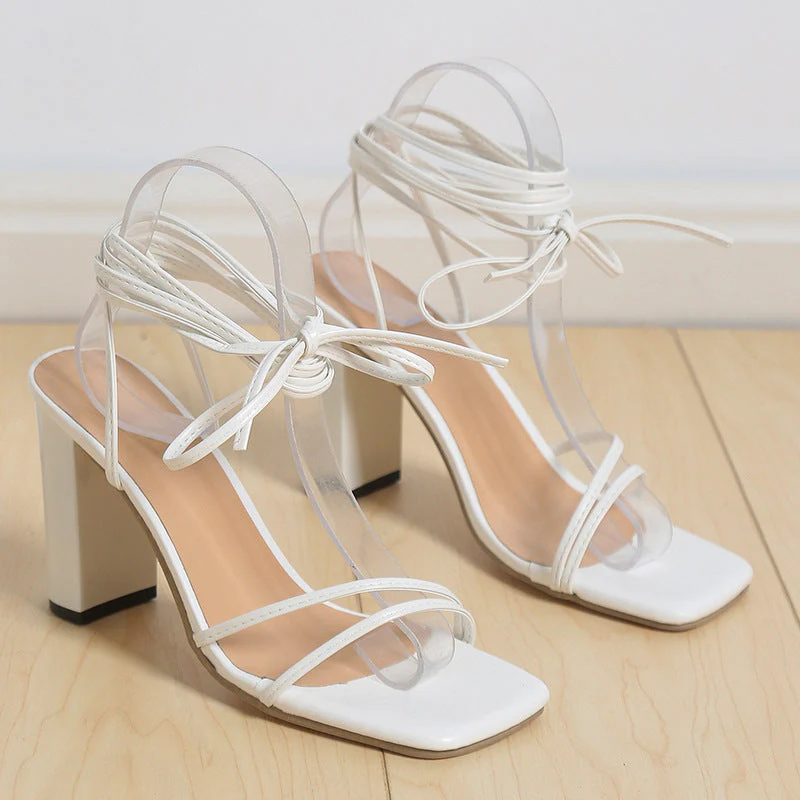 Penelope - Sommer Damen Elegante Schnürsandalen mit Blockabsatz - Image 4