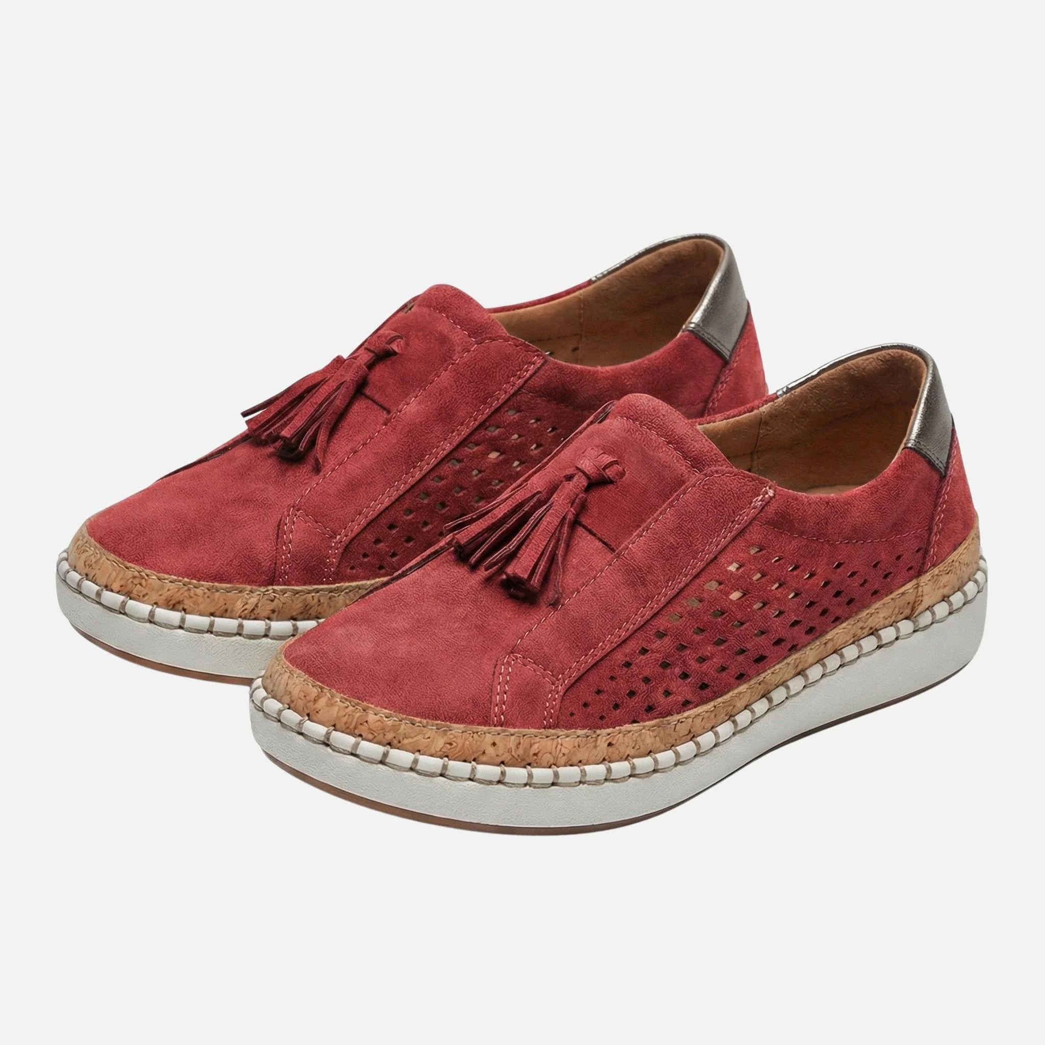 Clara | Damen Perforierte Schlüpf-Sneaker Quastendetail – Loafer Sneaker Damen - Image 10