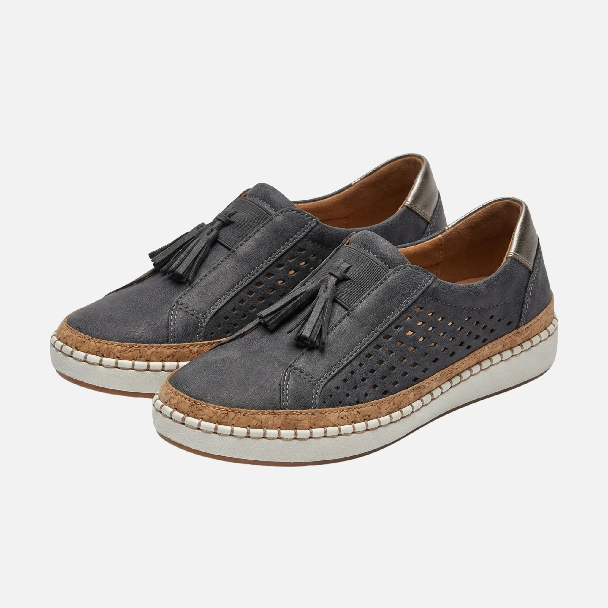Clara | Damen Perforierte Schlüpf-Sneaker Quastendetail – Loafer Sneaker Damen - Image 7
