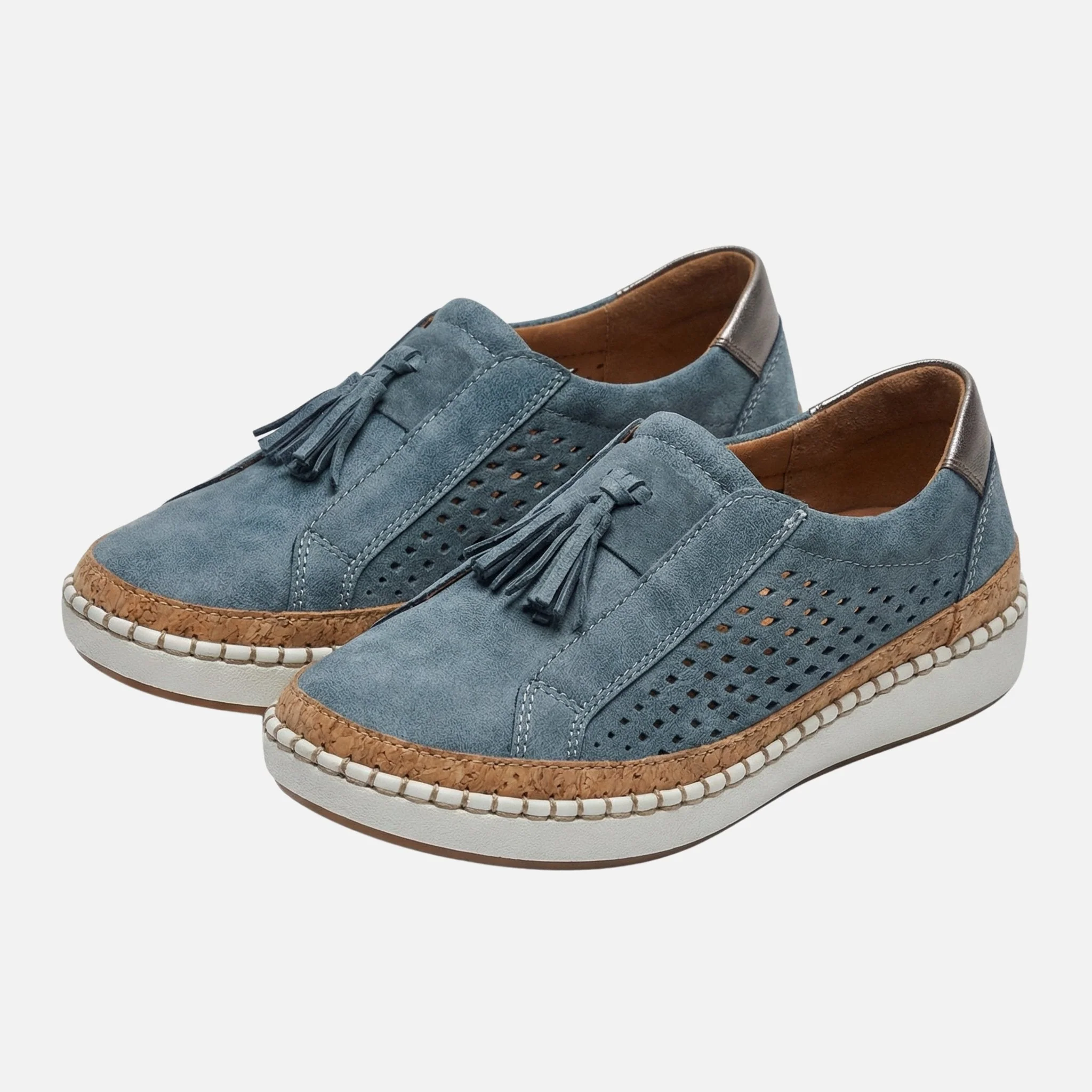Clara | Damen Perforierte Schlüpf-Sneaker Quastendetail – Loafer Sneaker Damen - Image 8