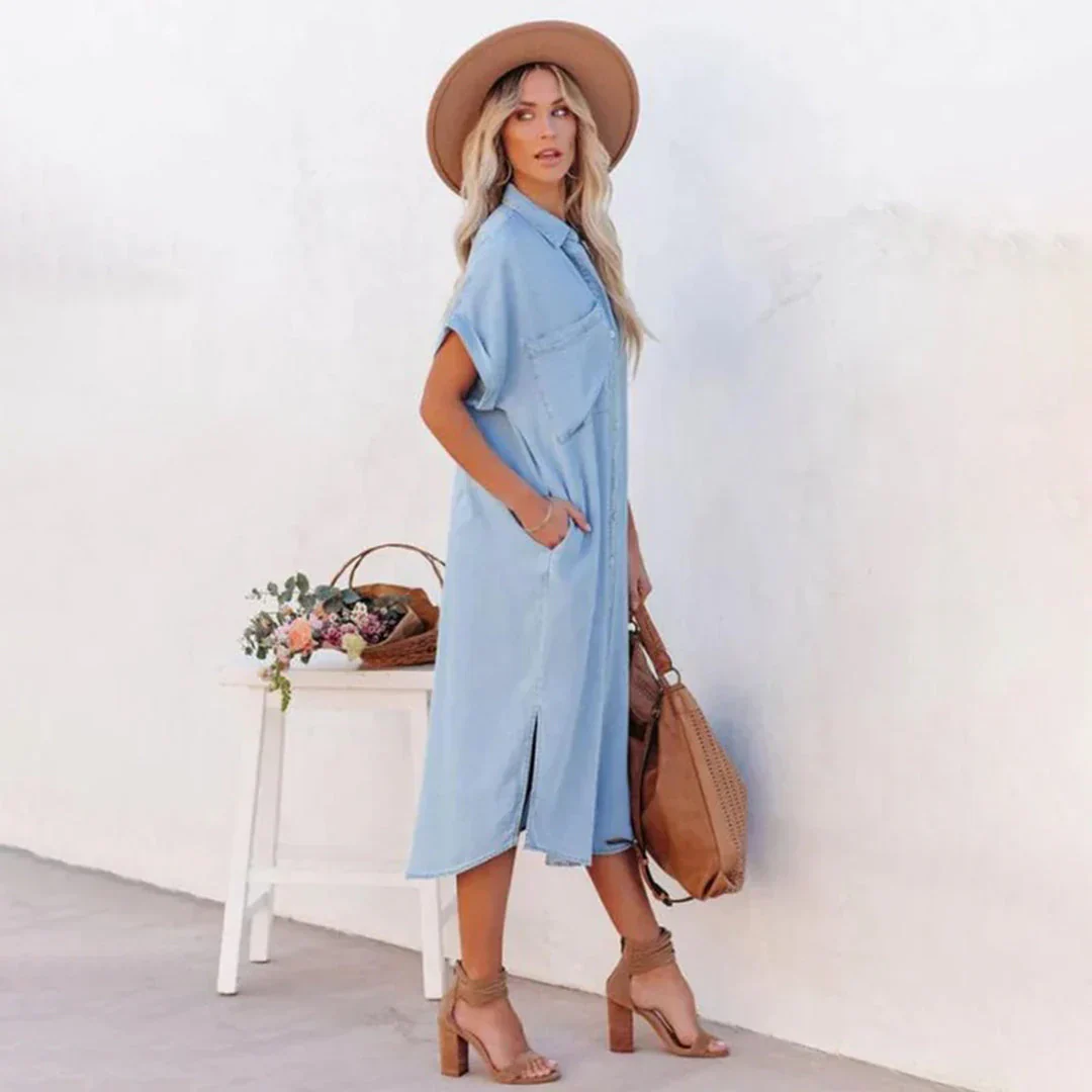 Petunia – Jeanshemdkleid mit Knopfleiste - Image 3