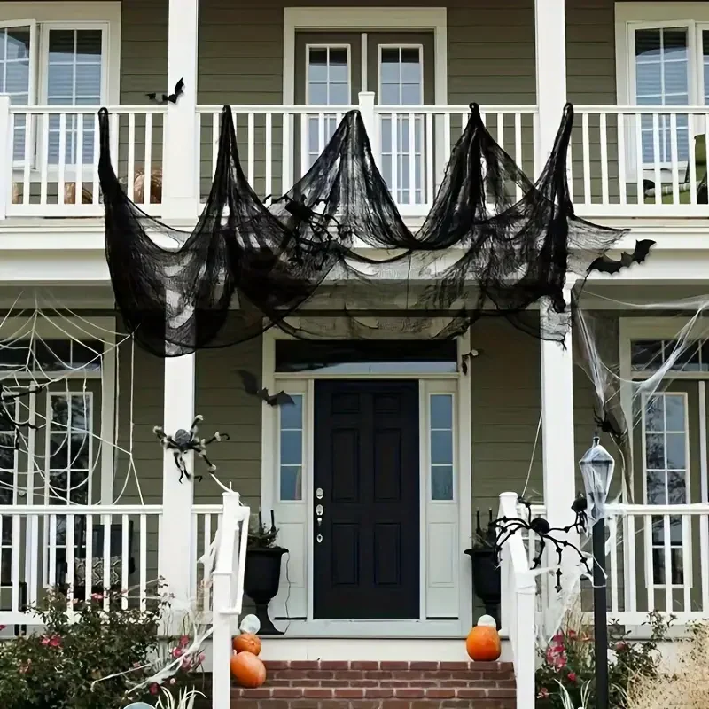 PhantomWeb Halloween Spinnennetz – Schwarzes Polyester für Innen & Außen - Image 2