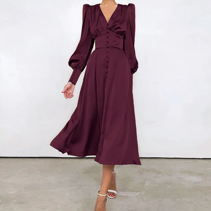 Philine - Leichtes Sommerkleid Damen Elegantes Langarmkleid - Image 2