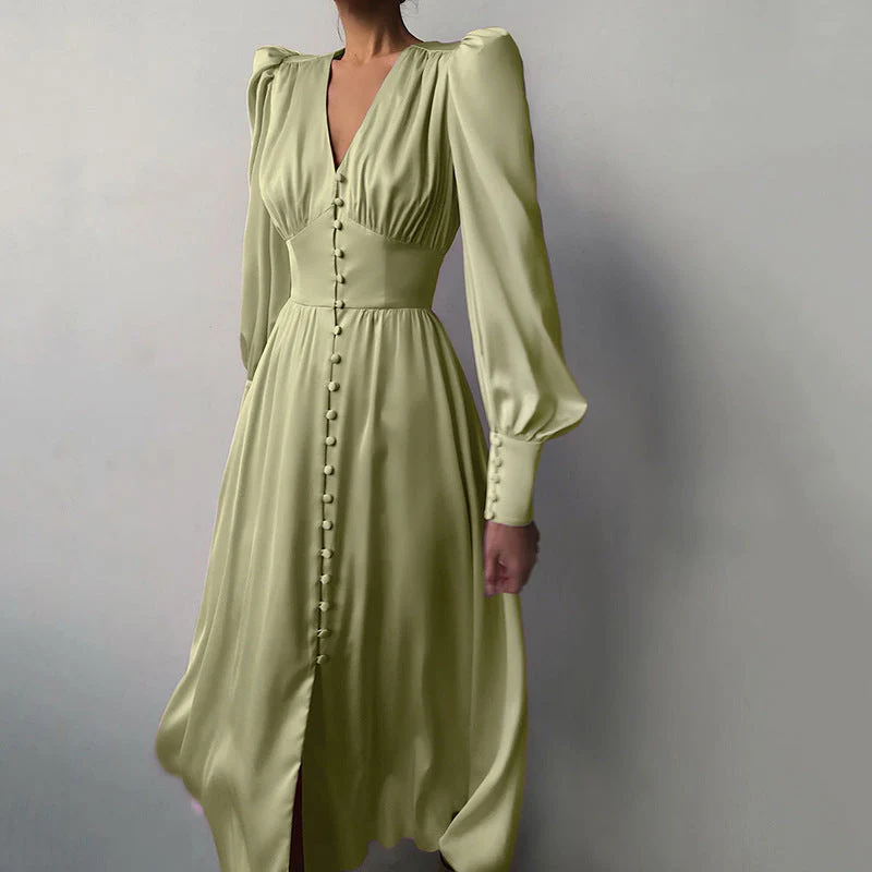 Philine - Leichtes Sommerkleid Damen Elegantes Langarmkleid - Image 4