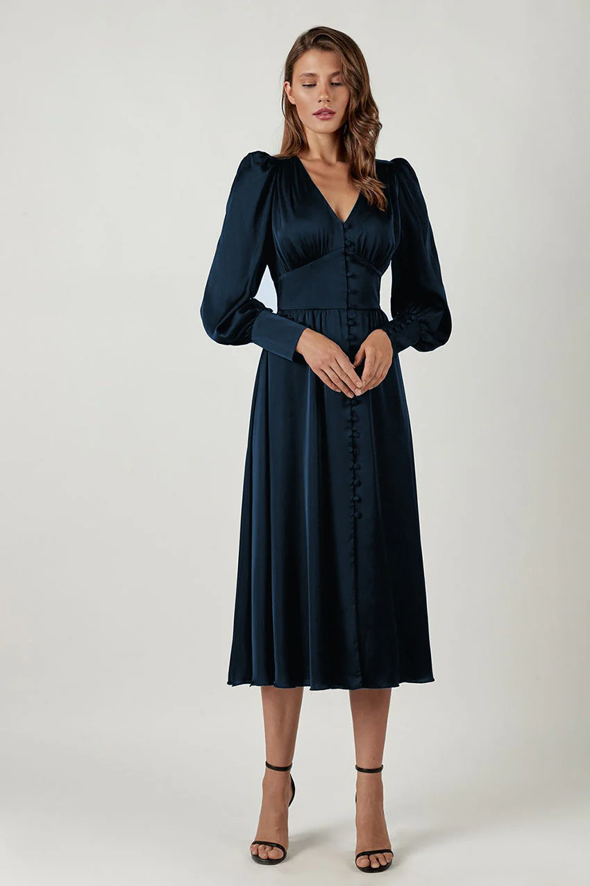 Philine - Leichtes Sommerkleid Damen Elegantes Langarmkleid - Image 8