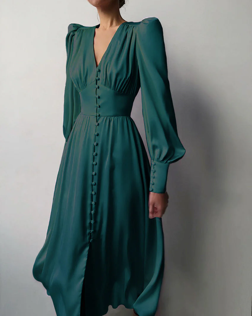 Philine - Leichtes Sommerkleid Damen Elegantes Langarmkleid - Image 9