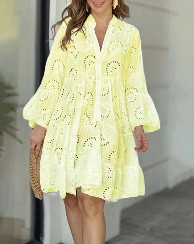 Philomée - Kleid Mit Ausgehöhlten Mustern - Image 4