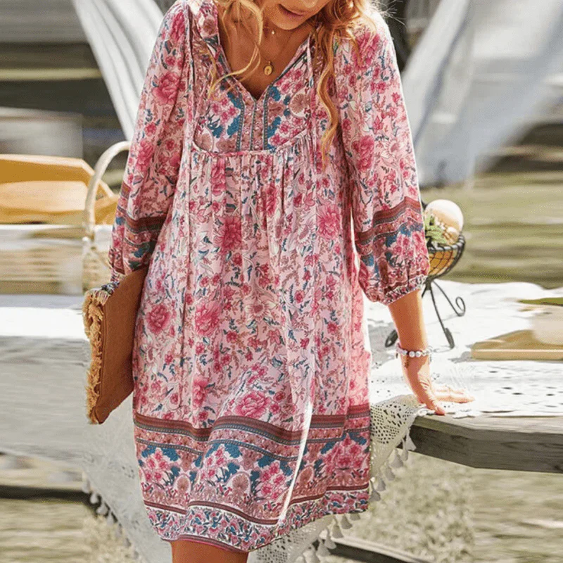 Phina – Boho-Sommerkleid mit Blumenmuster - Image 4