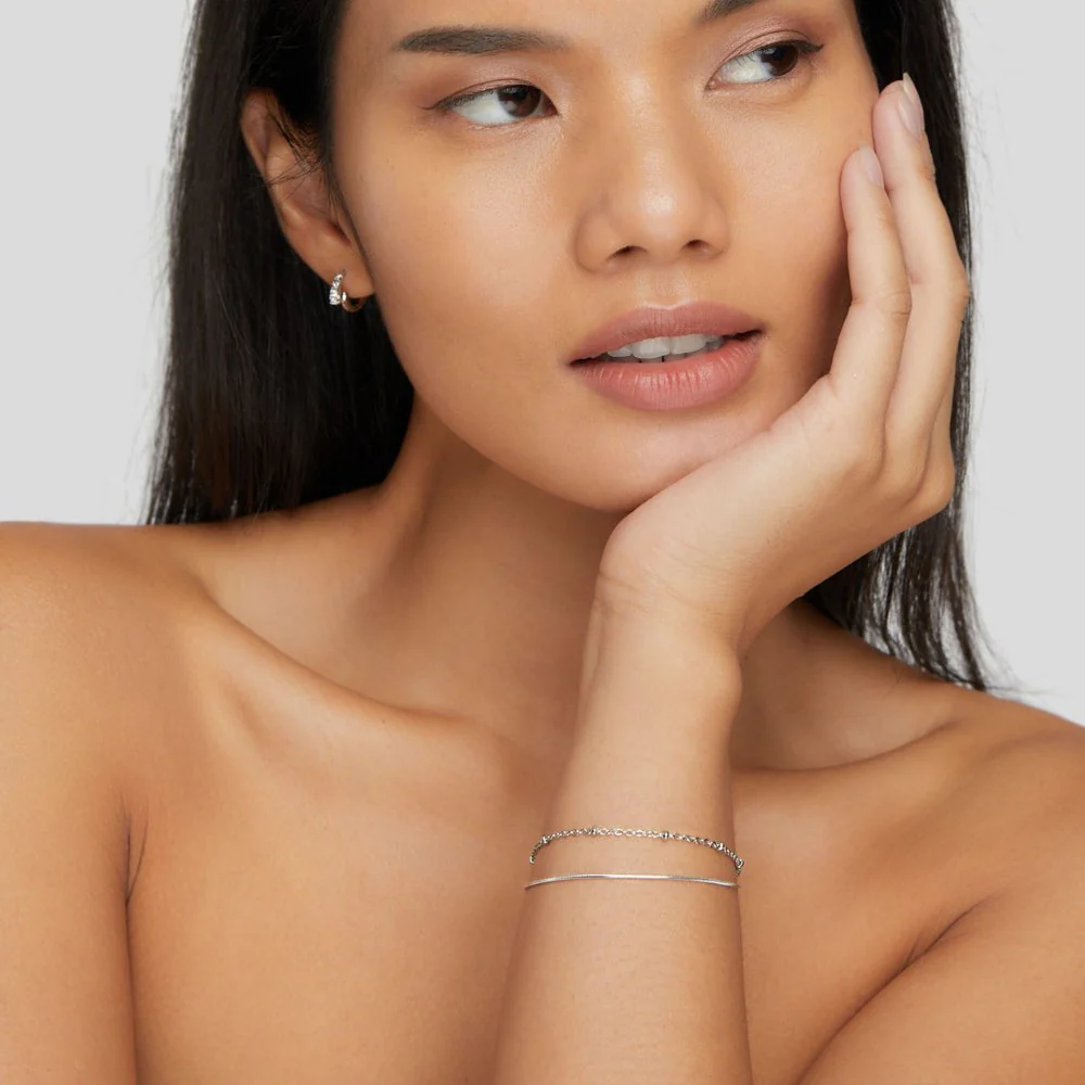 Pia Silber Schichten Armband - Image 5