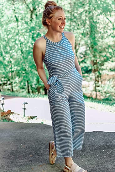 Pierina- Gestreepte dames jumpsuit - Image 3