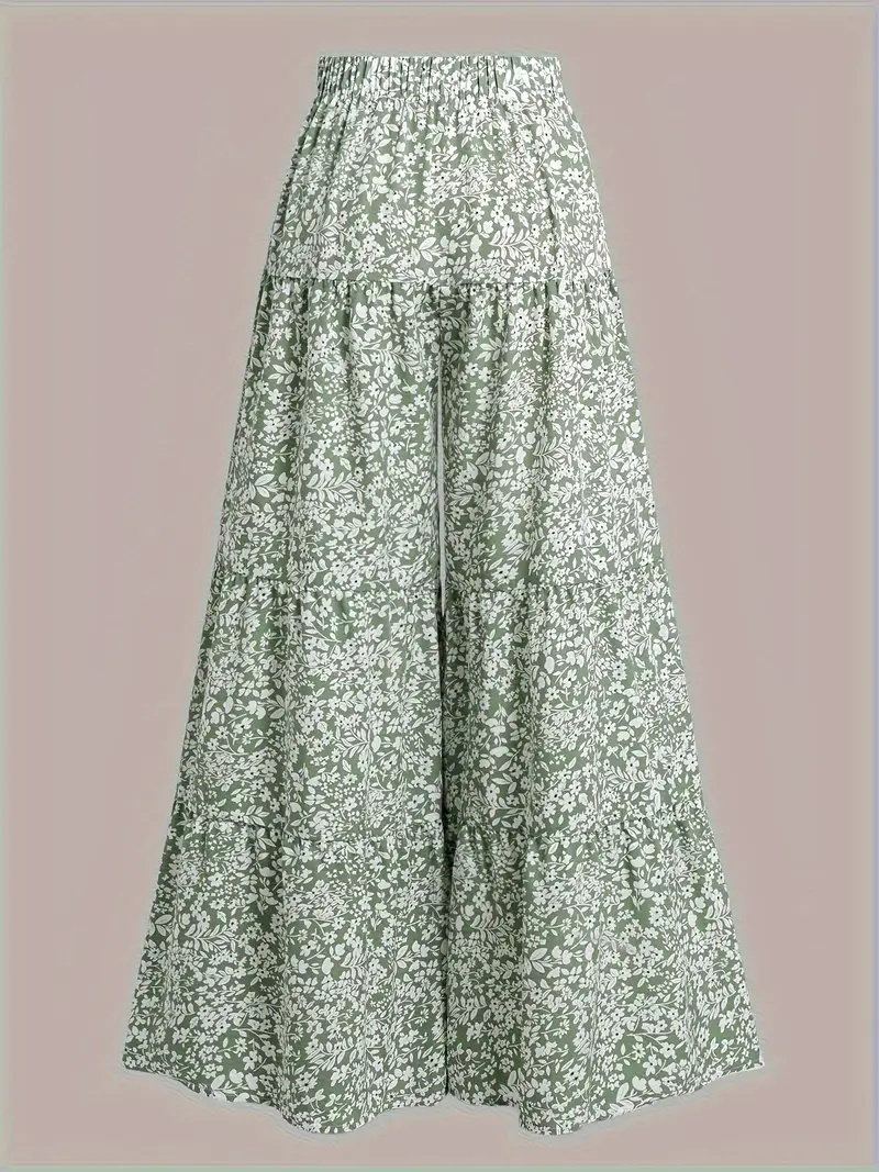 Pieta – Palazzohose mit hohem Bund und weitem Bein und Blumenmuster
