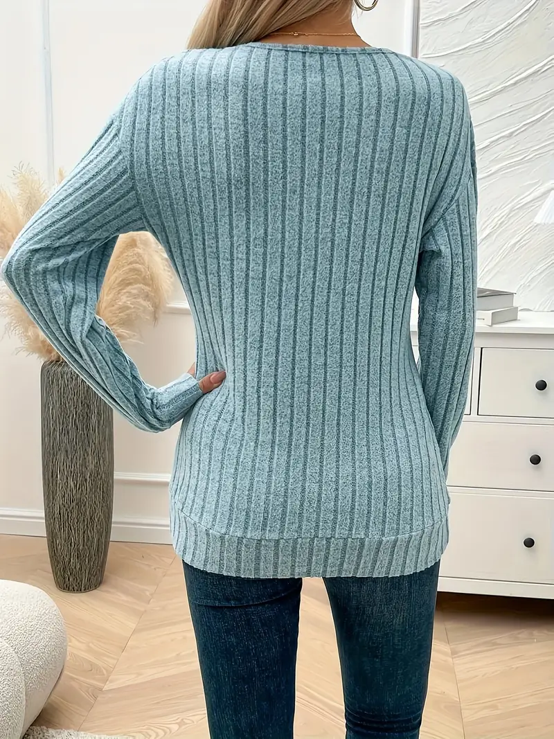 PIT STRIP V-NECK LANGARMPULLOVER | MODERNER STIL, KOMFORTABEL, VIELSEITIG - Image 2