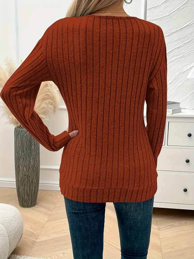 PIT STRIP V-NECK LANGARMPULLOVER | MODERNER STIL, KOMFORTABEL, VIELSEITIG - Image 3