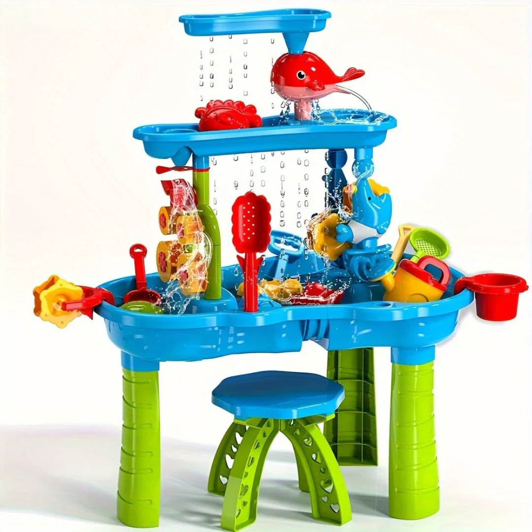 Playshore – Sand- und Wasser-Spielplatte mit 3 Schichten - Image 2