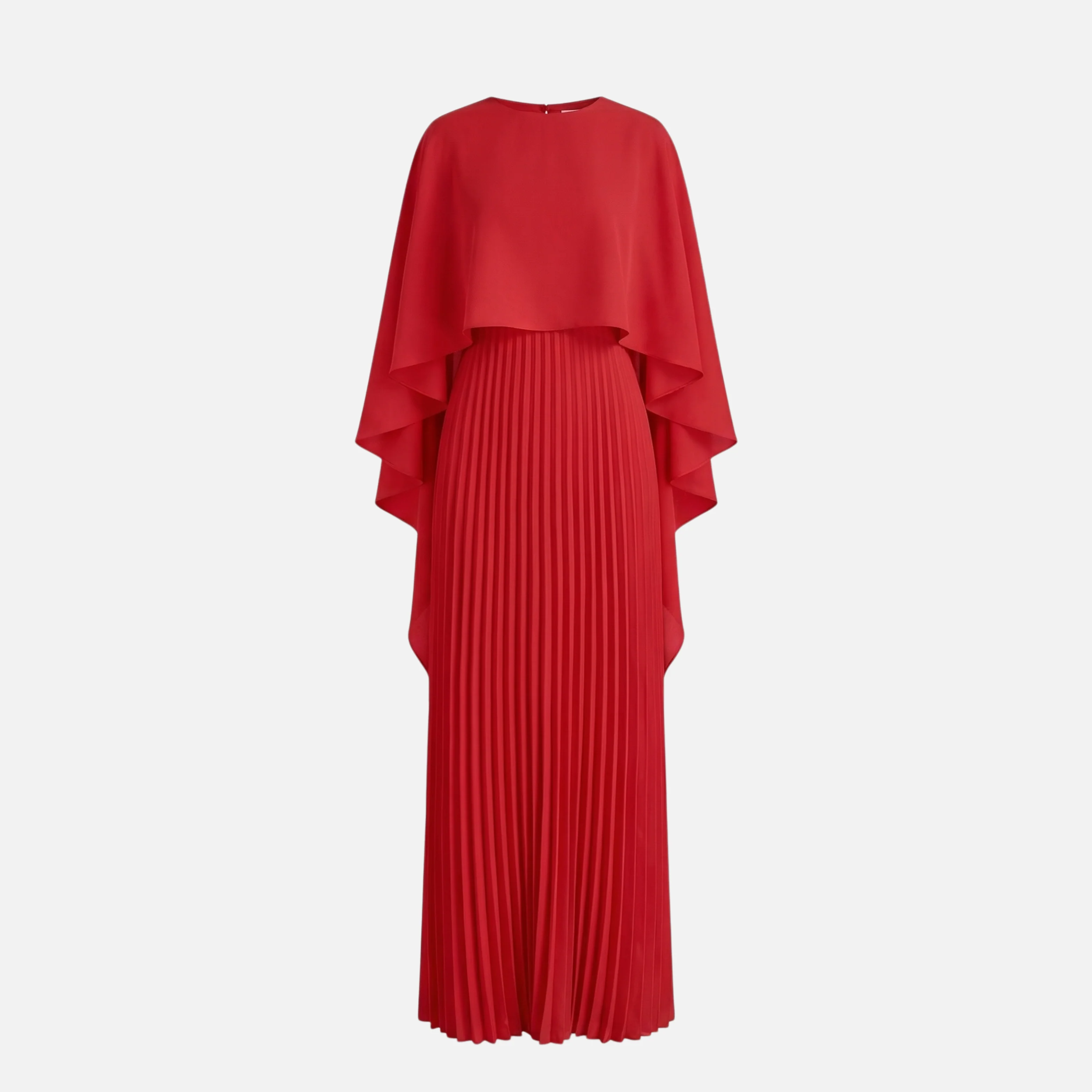 Gudrun | Damen Plissee Chiffon Maxikleid Cape-Overlay Weite Passform – Cape Maxi - Image 7