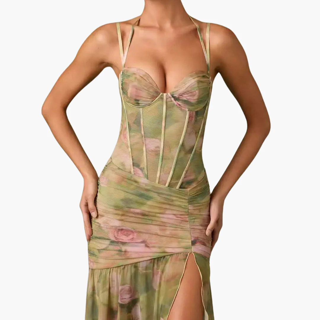 Plissiertes Wickelkleid mit Print - Damenmode für jeden Anlass - Image 4