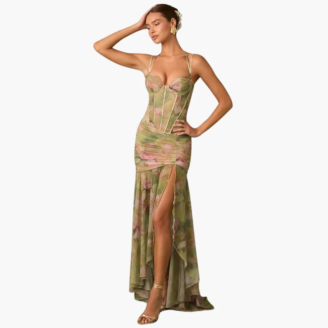 Plissiertes Wickelkleid mit Print - Damenmode für jeden Anlass - Image 6