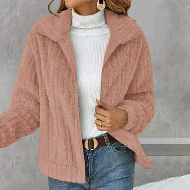 Plüsch-Strickjacke für Damen - Image 5