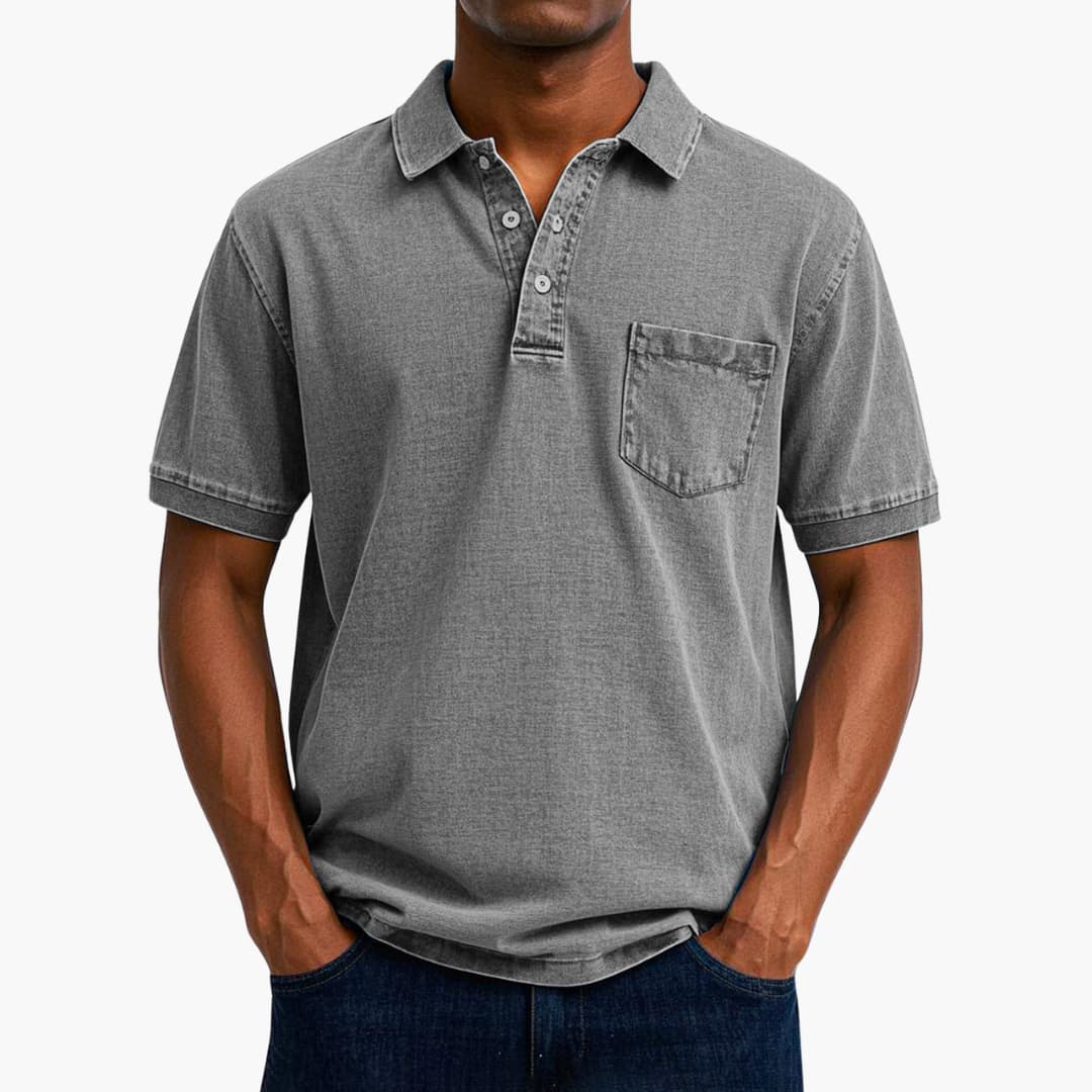 Poloshirt Klassisches - Kurzarmshirt für Herren mit Tasche - Image 2