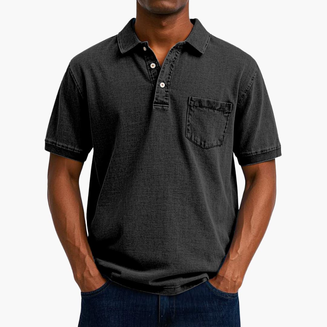 Poloshirt Klassisches - Kurzarmshirt für Herren mit Tasche - Image 3