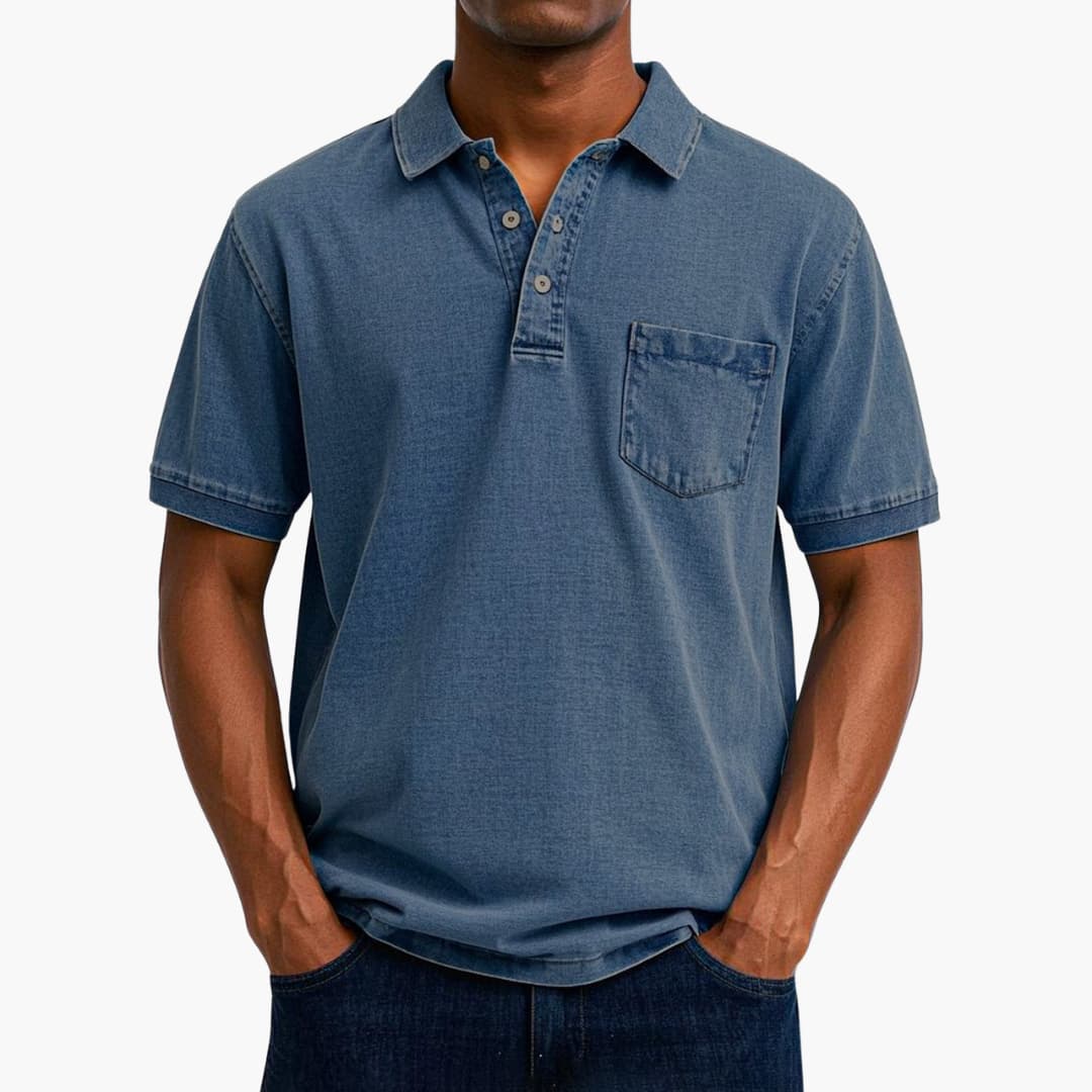 Poloshirt Klassisches - Kurzarmshirt für Herren mit Tasche - Image 4