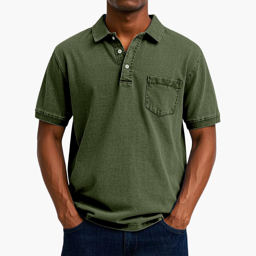Poloshirt Klassisches - Kurzarmshirt für Herren mit Tasche - Image 5